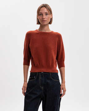 3.1 Phillip Lim Terracotta wool jumper with short sleeves P26270588CWB