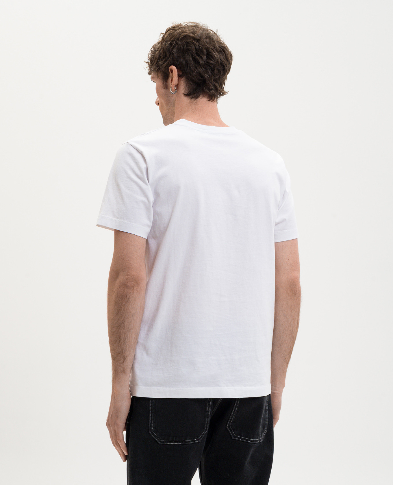 White T-shirt with logo embroidery Off-White 4