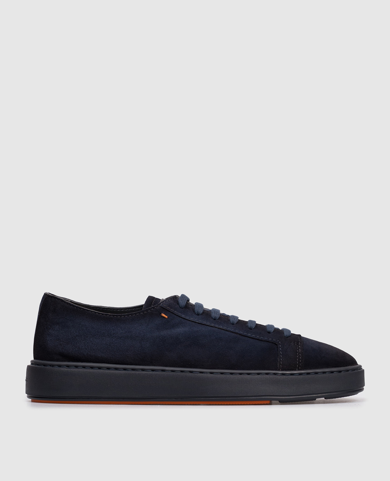 

Blue suede sneakers with logo Santoni