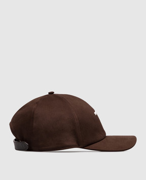 Tom Ford Brown cap with monogram embroidery MH005TCN061G
