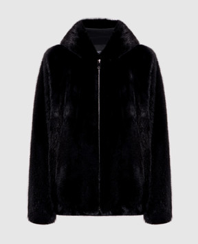 Simonetta Ravizza Black Cambridge mink fur coat F06JA391M5A