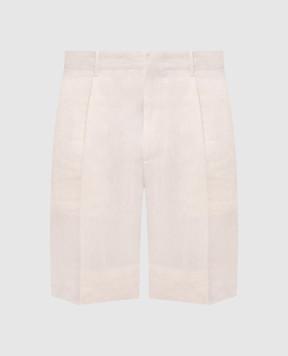 Slowear Beige linen shorts 1T01027016A