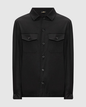 Castangia dal 1850 Black wool shirt SESHIRT1I26