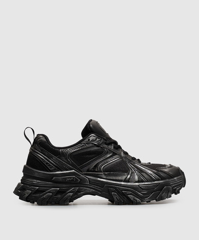 Black sneakers with a vintage effect