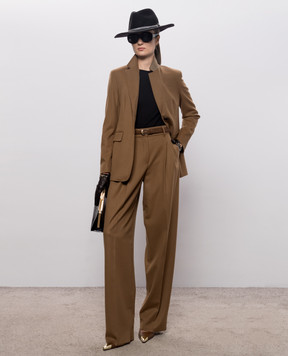 Max Mara VOLPINO brown wool jacket MSTVOLPINO