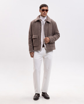 Canali Brown wool and cashmere jacket SG03517O41108
