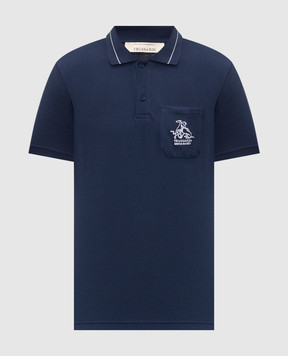 Trussardi Blue polo shirt with embroidery G5038000088NMTP06J91