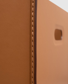 Treesseci Brown leather laundry basket MERIDIEN MER63AIN