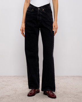 Saint Laurent Black 90's jeans with logo patch 834135Y13MA