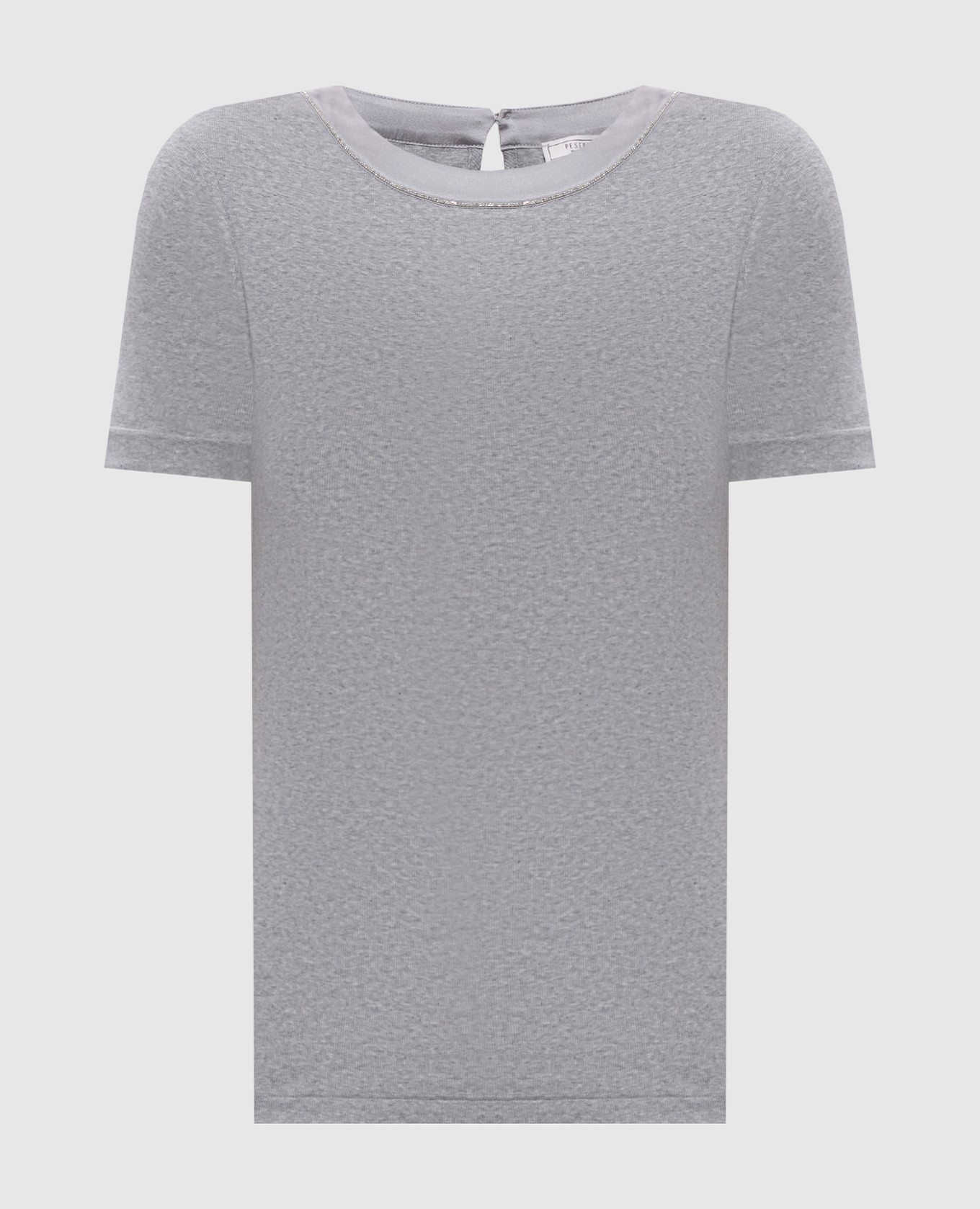 Gray T-shirt with monil chain