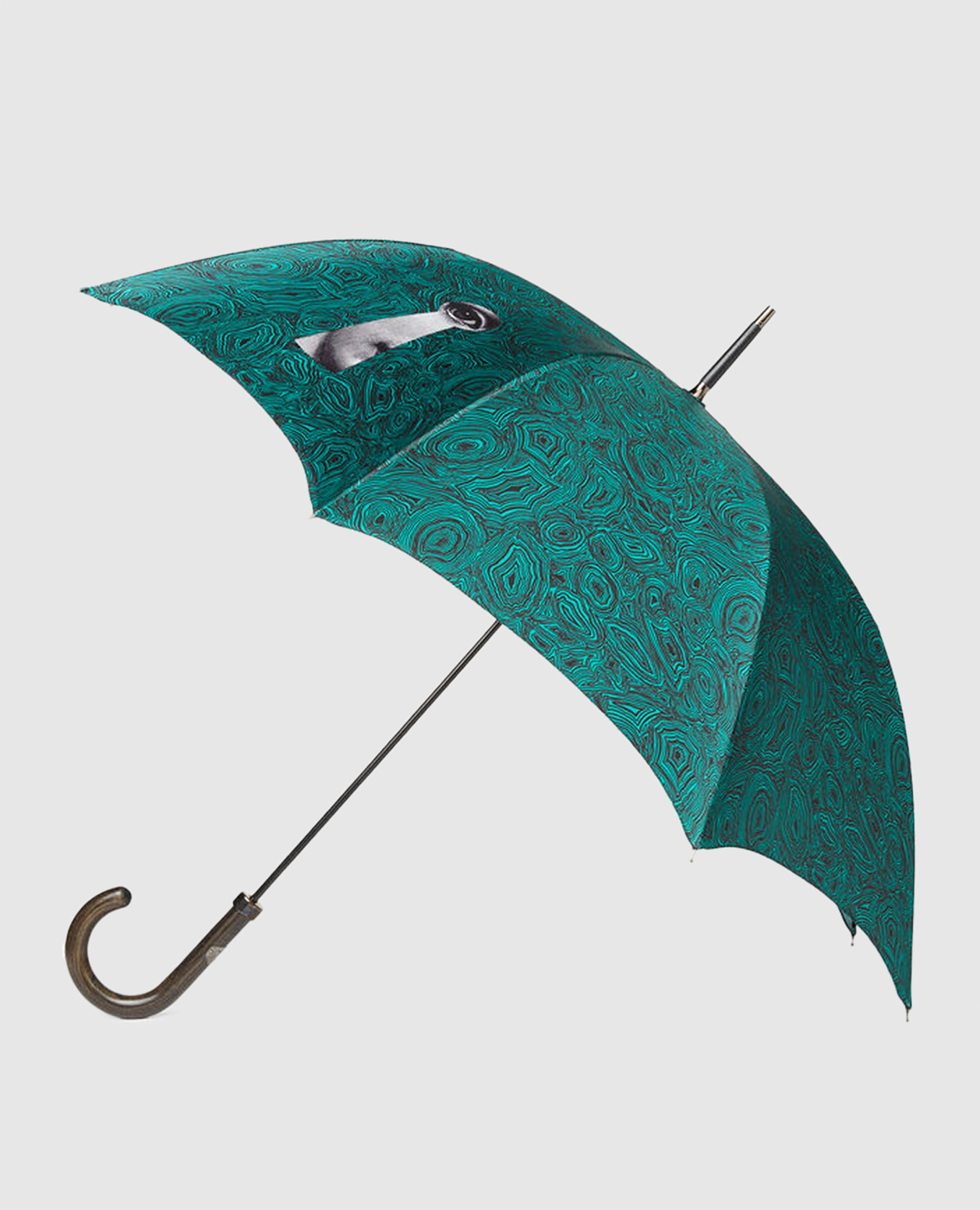 

Green folding umbrella Serratura su Malachite Fornasetti