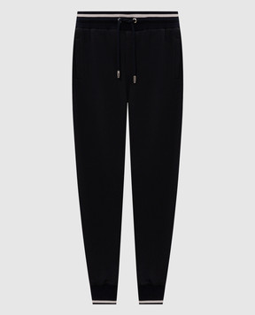 Dolce&Gabbana Navy joggers with monogram embroidery GVS2HZG7P9L
