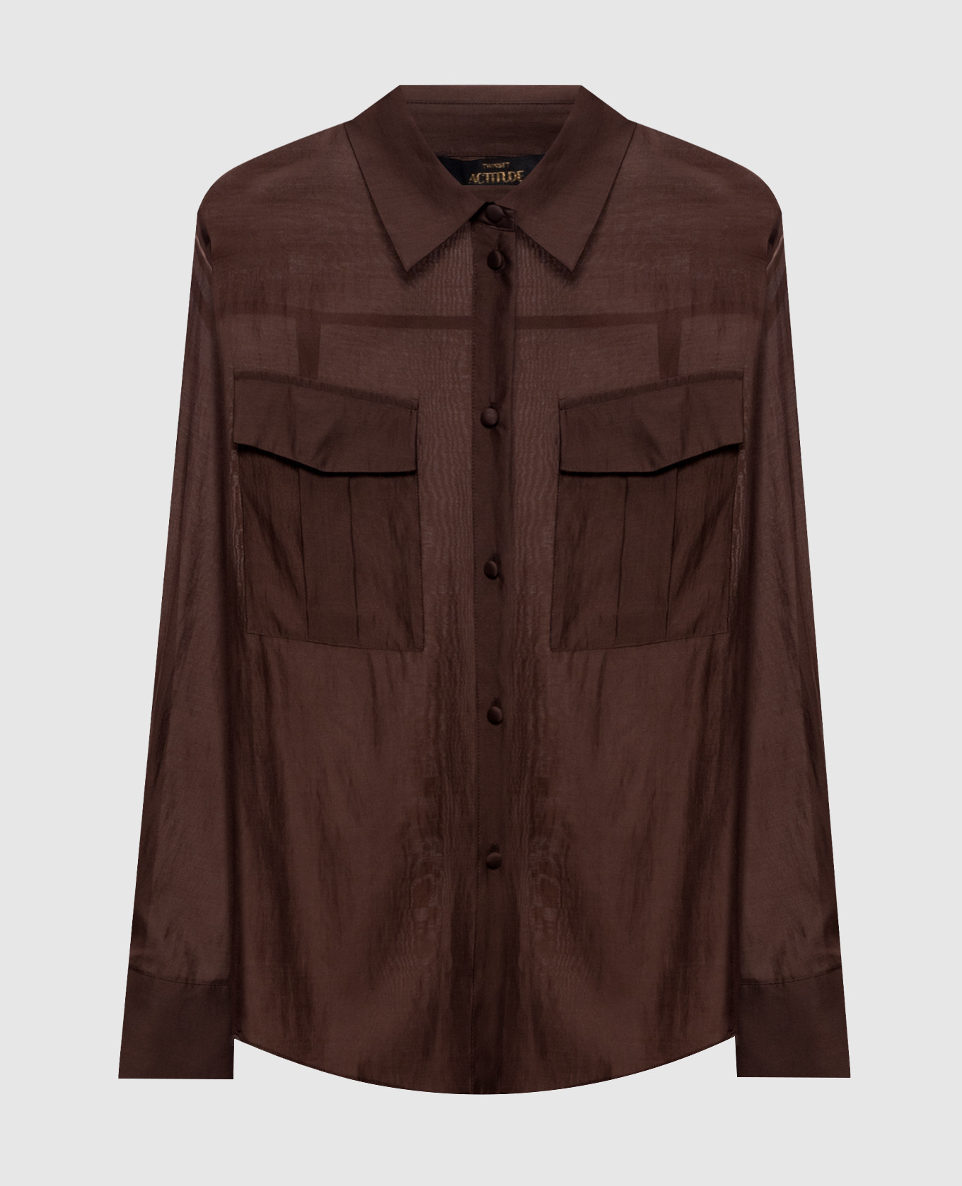 

Brown shirt with logo Twinset