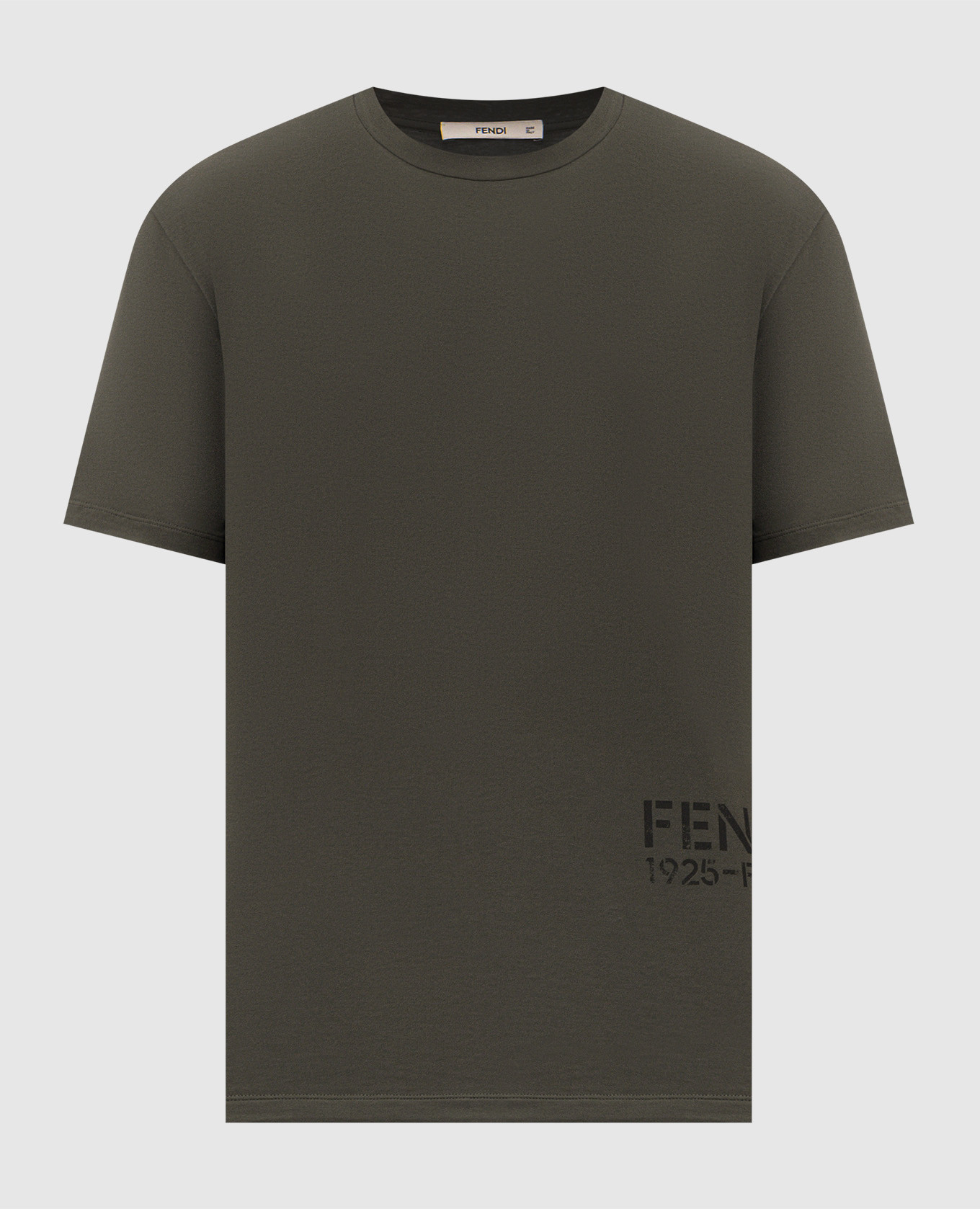 Khaki T-shirt with print