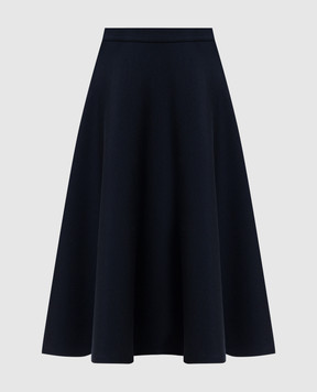 Max Mara MXMWHISKY blue midi skirt with wool MXMWHISKY