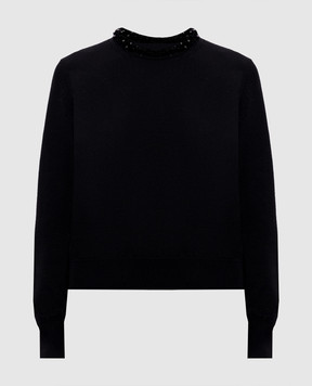 Jil Sander Black wool sweater with sequins J03GP0183J14819