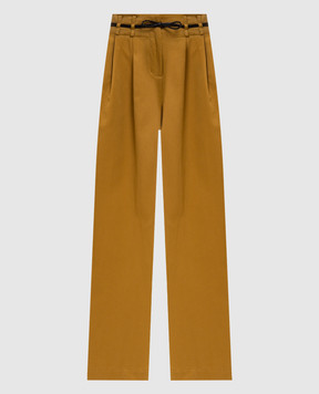 Twinset Brown linen pants 261TP2203