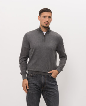 ISAIA Gray cashmere and silk sweater MG8474YP002