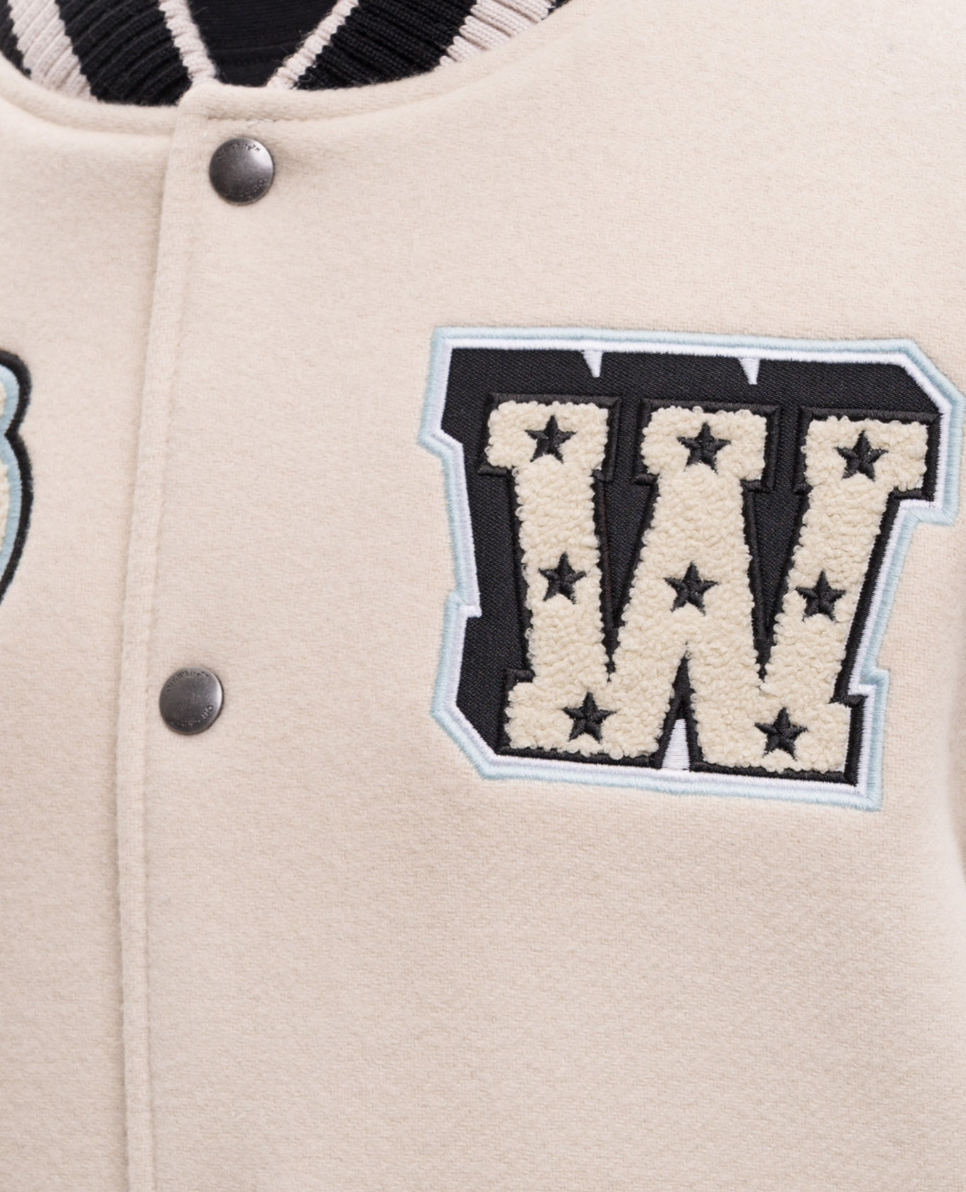 Beige combination bomber jacket with stripes Off-White 5