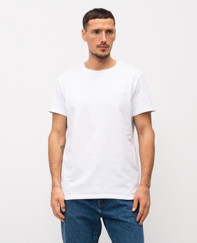 Balmain White T-shirt with logo print FH1EF000GD84