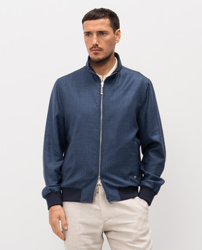 Stefano Ricci Blue wool, silk and linen jacket MDJ6100372BI72HC