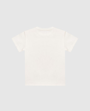 Dolce&Gabbana Children's ivory T-shirt with logo print L1JTEYG7P8I
