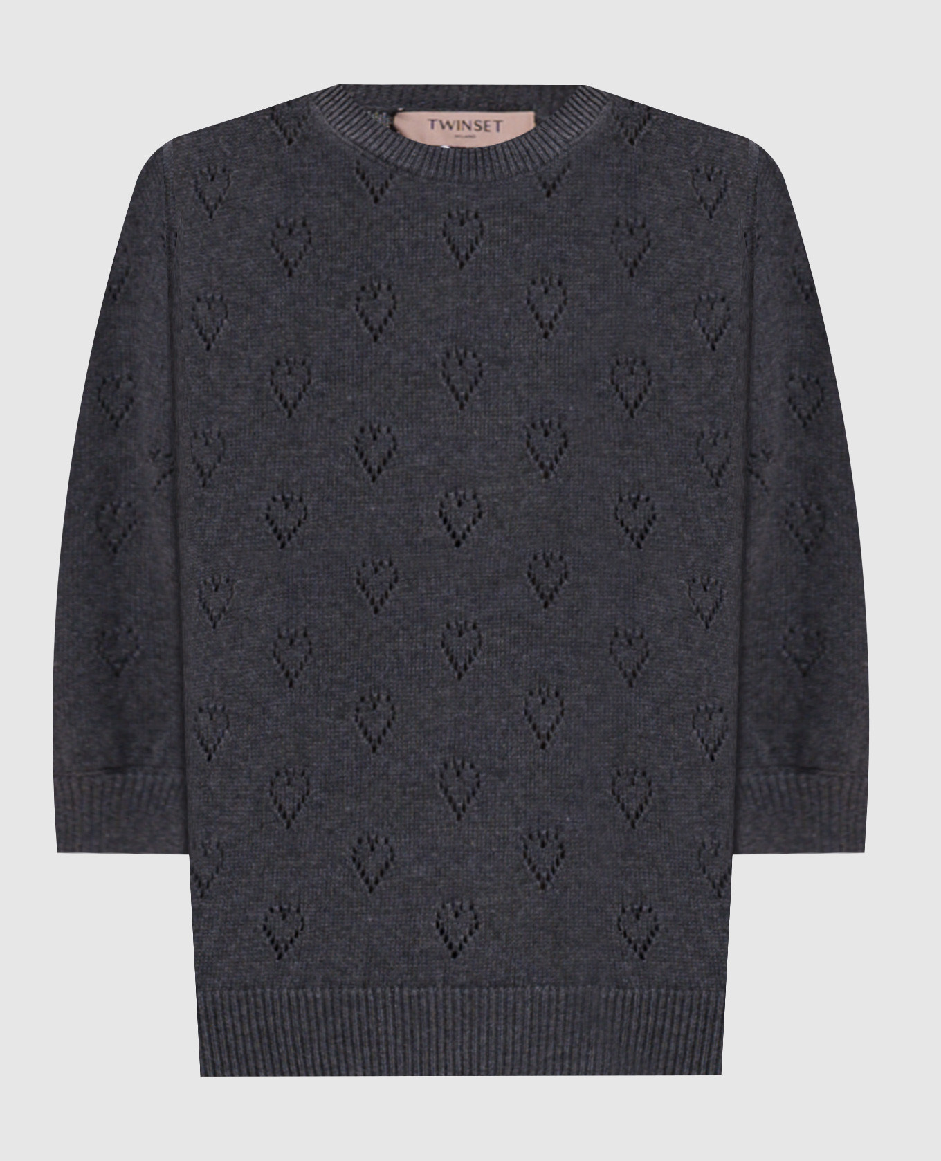 Gray cashmere top