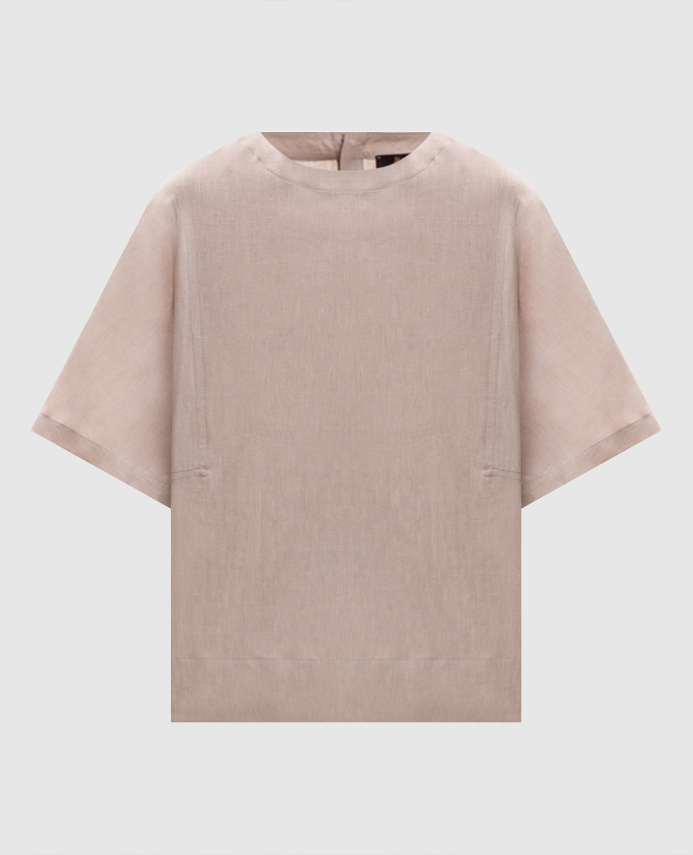 Beige GENOLA-J linnen T-shirt