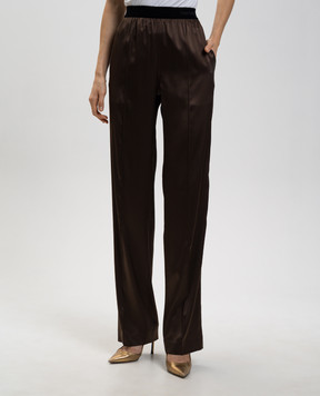 Tom Ford Brown silk pants PAW683FAX881