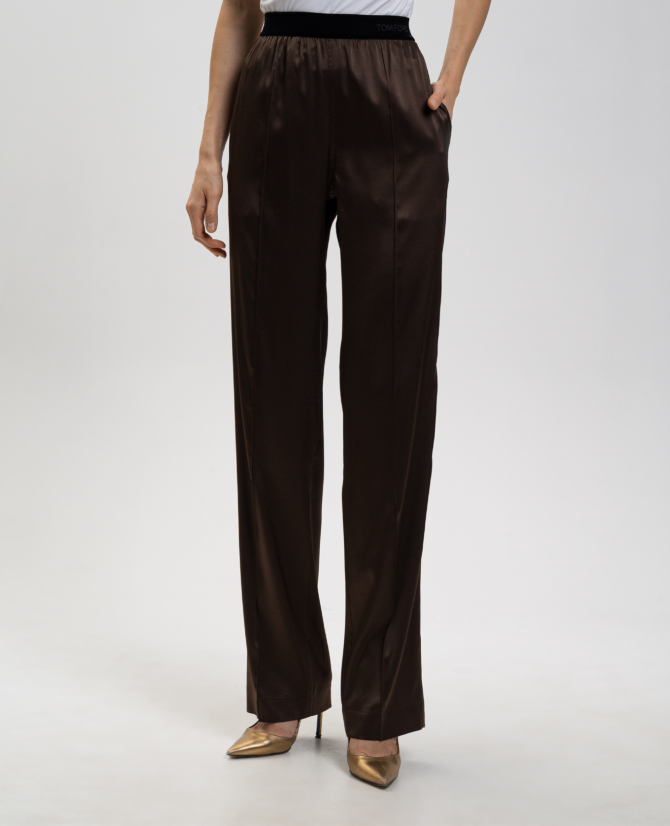 

Brown silk pants Tom Ford