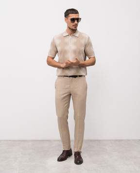 Stefano Ricci Beige linen, wool and silk pants M1T6100018B127HA
