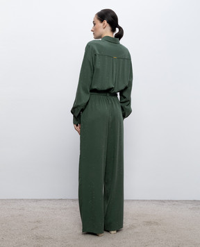 Twinset Green jumpsuit with crystals 261LL2PEE