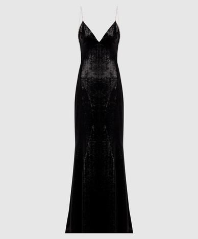 Black dress with an open back