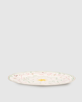Bitossi Home White porcelain plate Star PAN01061