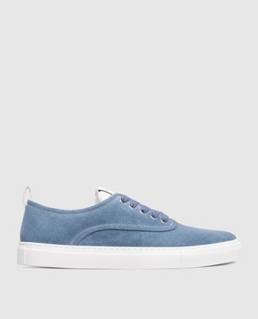 Givenchy New City blue suede sneakers with logo BH00B3H1WZ