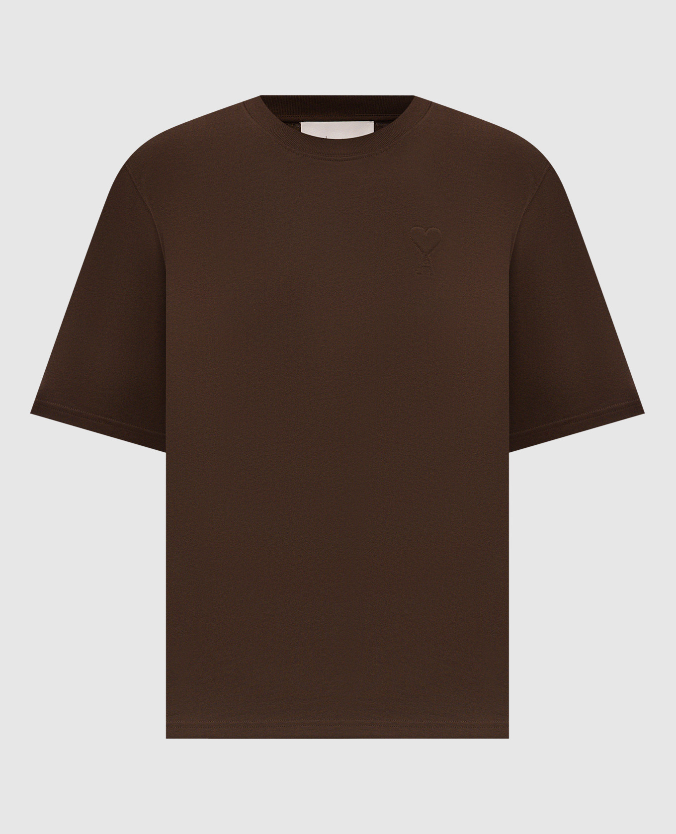 Brown T-shirt with emblem