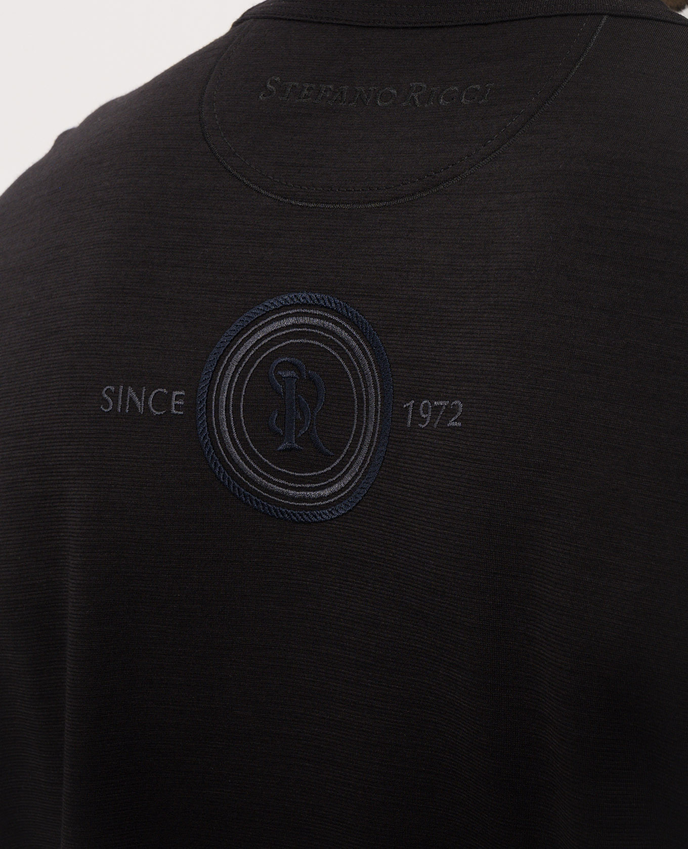 Black T-shirt with wool Stefano Ricci 4