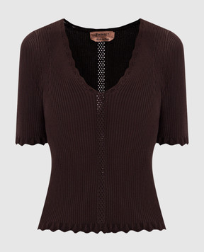 Twinset Brown top with logo 261TT3123