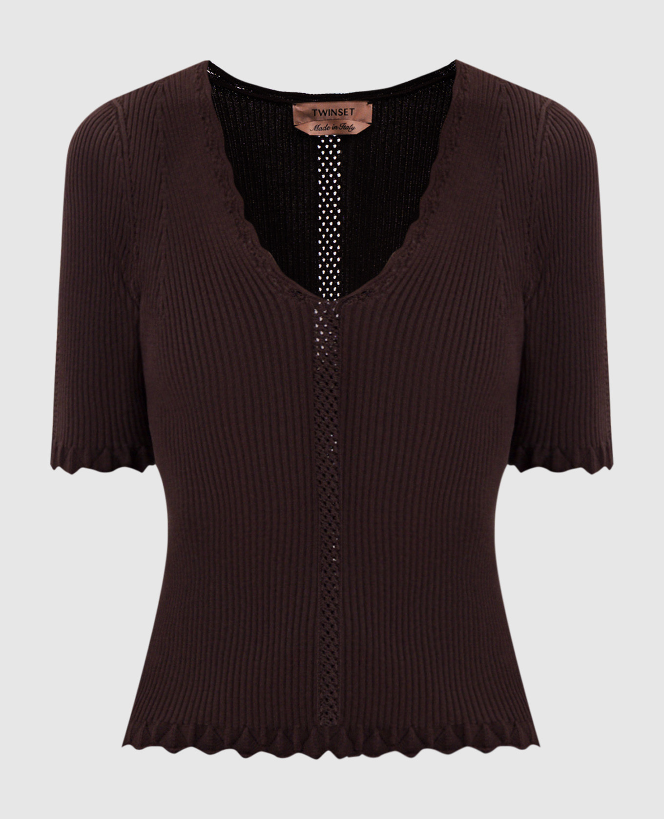 

Brown top with logo Twinset