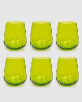 La Reine Set of green glasses JOY 6 pcs JOYDOF