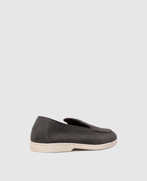 Doucal's Gray nubuck loafers DU3413NWMAUY288