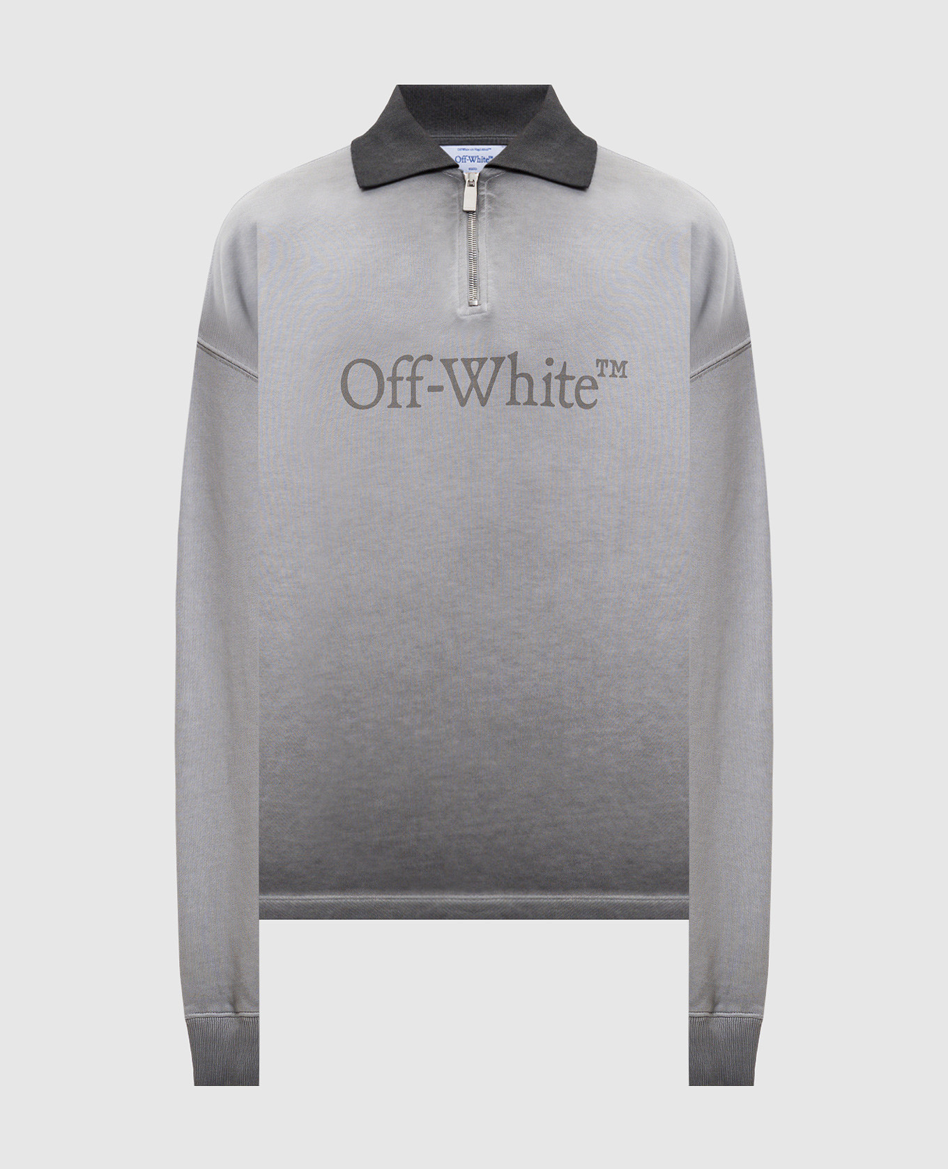 

Grey polo sweatshirt with logo print Off-White