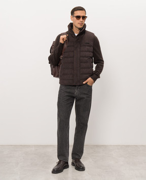 Sease Waythree brown cashmere cardigan KH047XG006