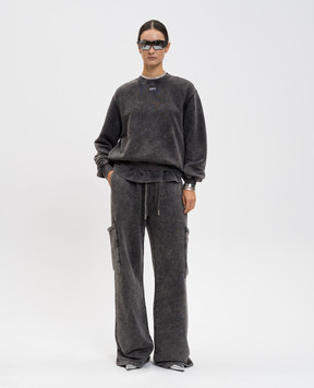 Off-White Gray sweatshirt with print 2BA055F25FLE002