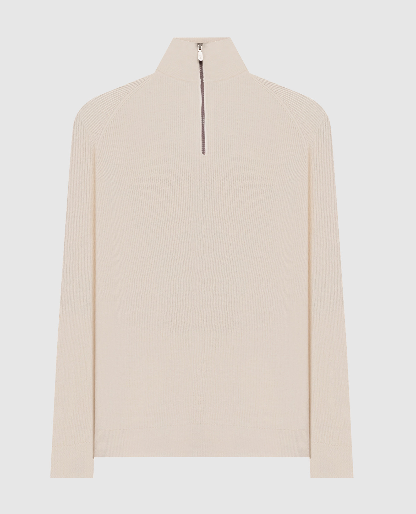 

White jumper with zipper Brunello Cucinelli