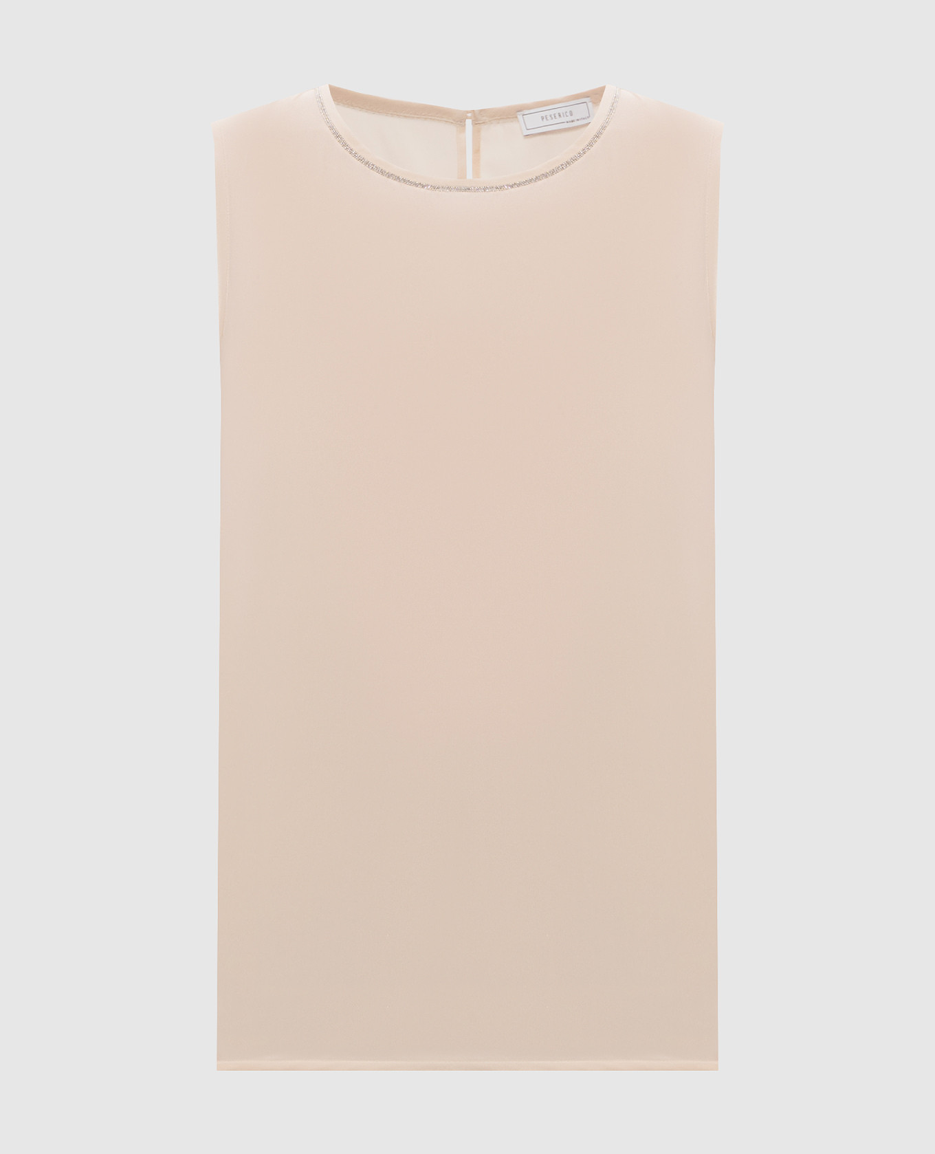 Beige silk top