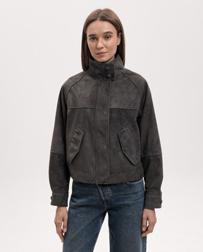 Babe Pay Pls Gray suede jacket 2616SUEDE