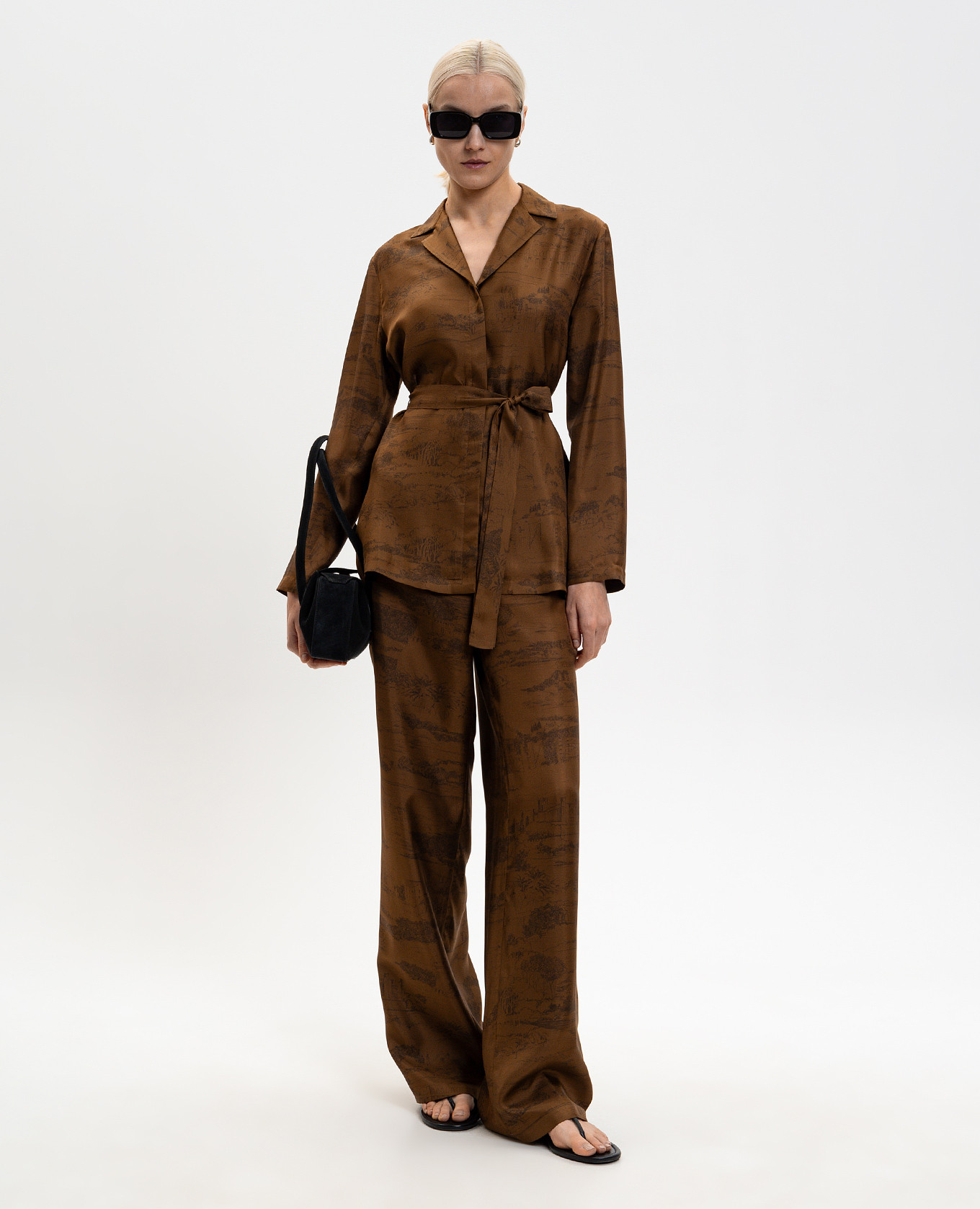 

Brown BITURO silk blouse Max Mara