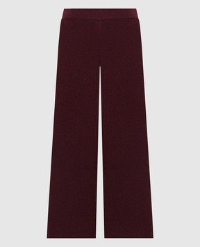 Allude Burgundy wool and cashmere pants 26517614