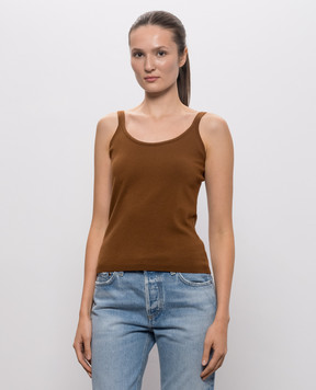 Max Mara Brown SALVO top with wool MXMSALVO